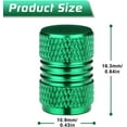 thumbnail image 2 of Green Tire Valve Stem Caps Aluminum Alloy Wheel Rim Air Dust Covers with Rubber Seal Universal Fit Car Truck SUV Motorcycle, Easy Grip, Screw-on, Leakproof, Airtight, Outdoors (10 Pack), 2 of 5