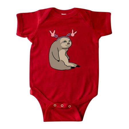 

Inktastic Easter Sloth with Pink Bunny Ears Gift Baby Boy or Baby Girl Bodysuit