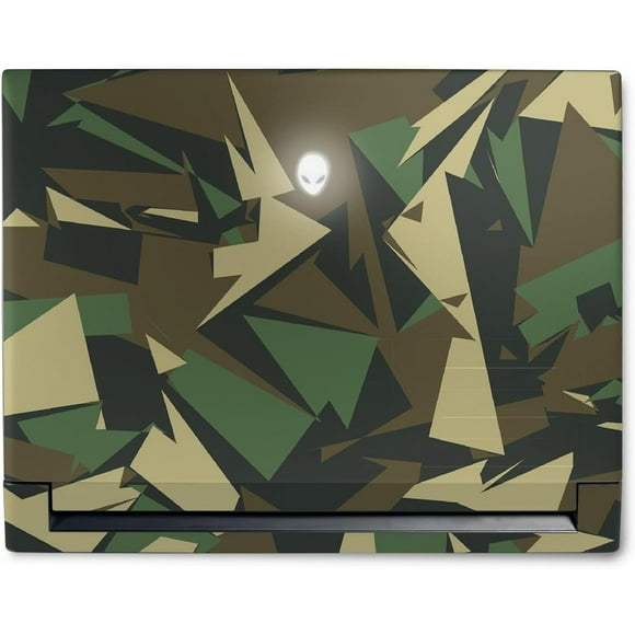 MightySkins Skin Compatible with Alienware M18 R1 (2023) Full Wrap Kit - Polygonal Camo | Protective, Durable,
