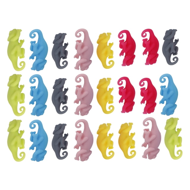 Drink Marker 5 Set Wine Glass Tag Cute Animal Shaped Cup Identifier Silicone Bar Accessory