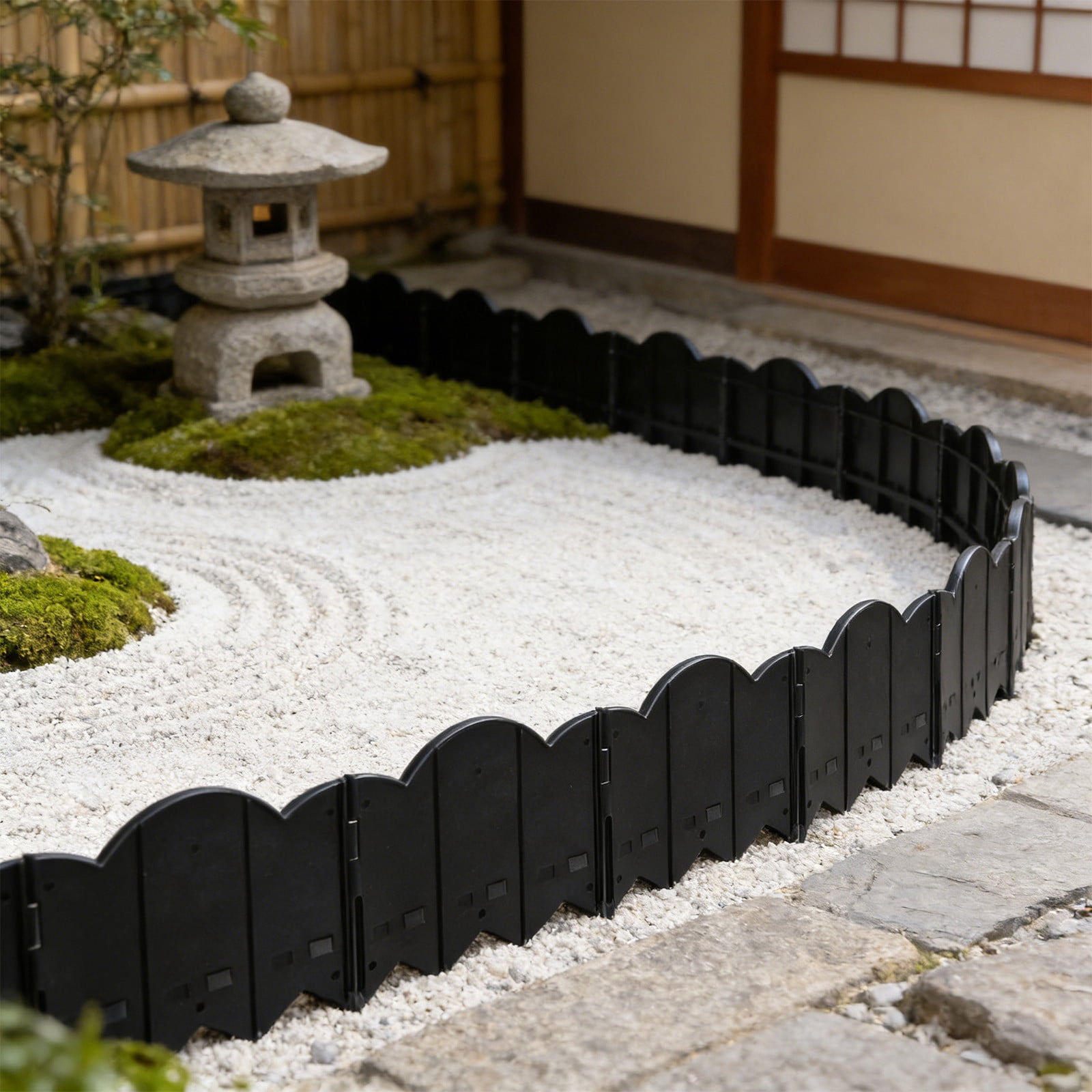 10PCS Plastic Garden Fence Edging - Landscape Edging, Flowerbed Garden Border Edging for Landscaping, Flower Bed Lawn Yard Edging Borders, Garden Edger Border Divider, Each 8.27"W x 6.89"H