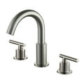thumbnail image 2 of Boyel Living 8 in Bathroom Sink Faucet,3 Hole Widespread 2-Handle Mid-Arc Bath Faucet Basin Faucet with Valve and cUPC Water Supply Lines in Brushed Gold, 2 of 10