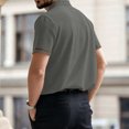 thumbnail image 7 of Yifymode Polo Shirts for Men Short Sleeve Ice Silk Mesh Collared Golf Polos, Stretchy Breathable Polo Shirts For Beer Belly Summer Daily Mens Tops, 7 of 7