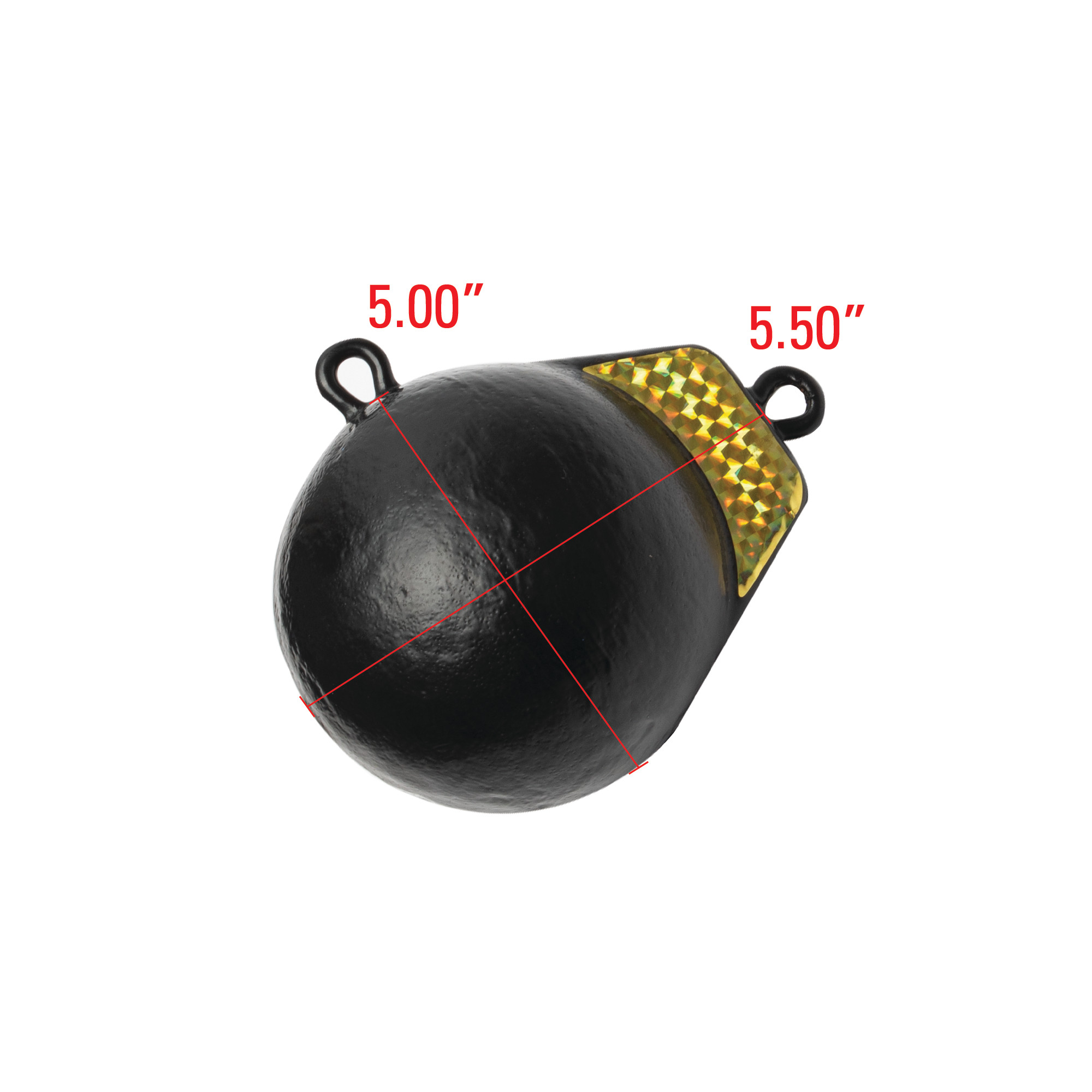 Extreme Max 12 Lb. Coated Pancake Downrigger Weight – Black – 3006.6753
