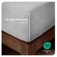 thumbnail image 4 of Super Soft Fleece Fitted Sheet - Twin Extra Long Size - Extra Plush Polar Fleece, No-Pilling - Deep Pocket - All Season Cozy Warmth (Twin XL, Light Grey), 4 of 5