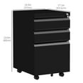 thumbnail image 3 of Vinsetto Steel File Cabinet with Lock Hanging Bar for Letter A4 Legal Size, 3 of 10