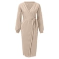 thumbnail image 6 of RATTOYY Sundress And V ANeck Knit Belted Sweater Dress For Women Autumn Winter Vacation Chic Clothes, 6 of 6