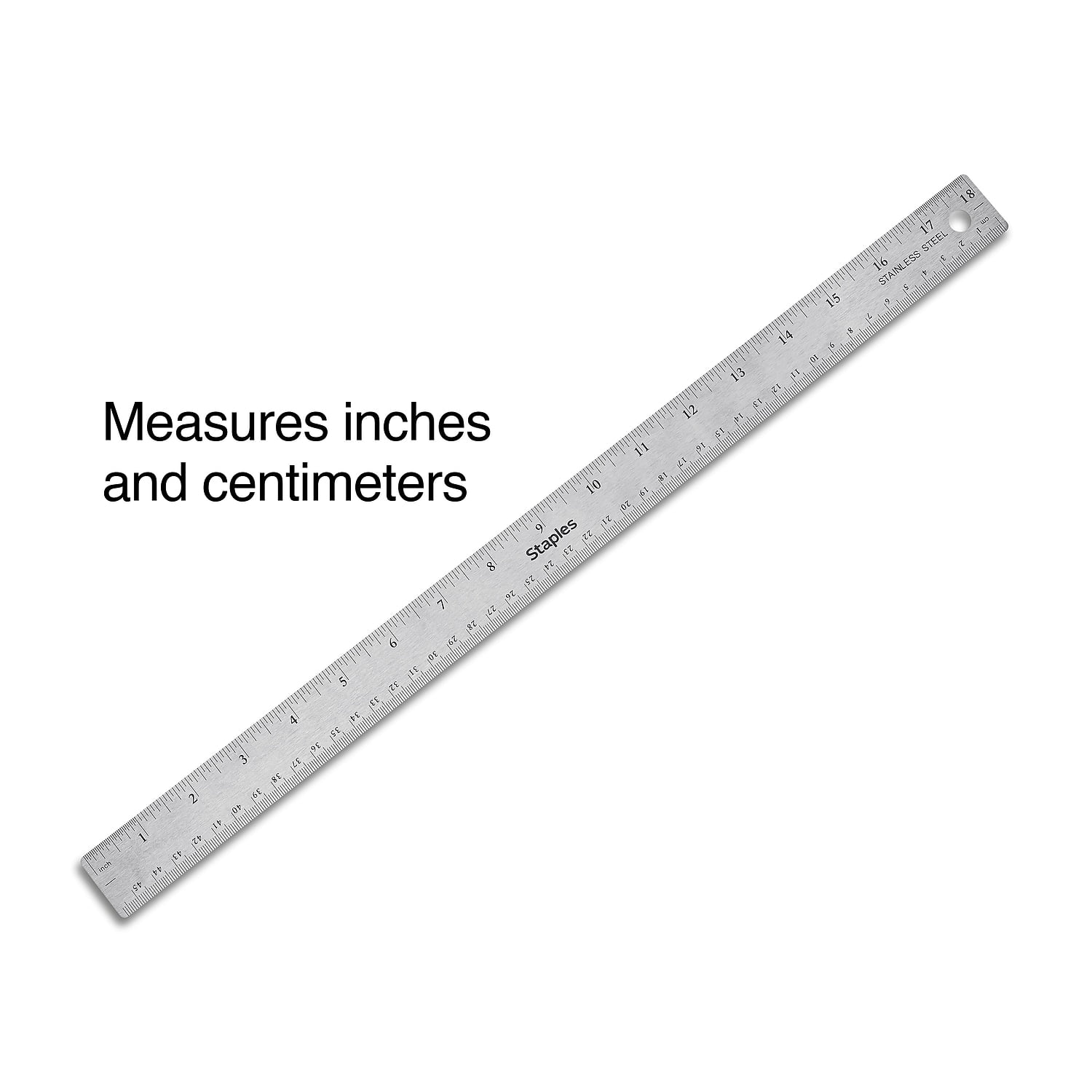 Stiff Ruler Heavy Duty Straight Edge Stainless Steel Long Term Use Empire 18 in 