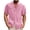 Pink, variant on Dianli Shirts for Men Cotton Linen Short Sleeve Stand-Collar Button Pullover T-Shirt Solid Color Breathable Lightweight Relaxed-Fit Everyday Office Wear Beach Vacation