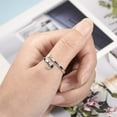 thumbnail image 4 of Bague Chic Femmes Classique Charme Point-Virgule Unique Conception Géométrique Femmes Fille Ouverture Bague Bijoux, 4 of 6