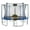 Blue, variant on Outdoor Heights 9 ft Round Trampoline Set with Safety Enclosure System - Maui Marble