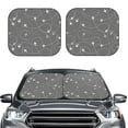 thumbnail image 2 of Kll Airplane Routes Around The World Windshield Sun Shade 2-Piece Foldable Car Front Window Sunshade For Most Sedans Suv Truck - Auto Sun Blocker Visor Protector Blocks Max Uv Rays - Small, 2 of 7