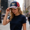 thumbnail image 6 of U.S. 250th Anniversary Mens Visor Cap Wig Adjustable Baseball Cap Golf Hats with Fake Hair Stars And Stripes Visors with Faux Fur Wig Tops and Adjustable Back as show, 6 of 6