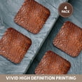 thumbnail image 6 of 3drose, Print of Reddish Brown Leather Close Up, Set of 4 Coasters - Soft, 6 of 7