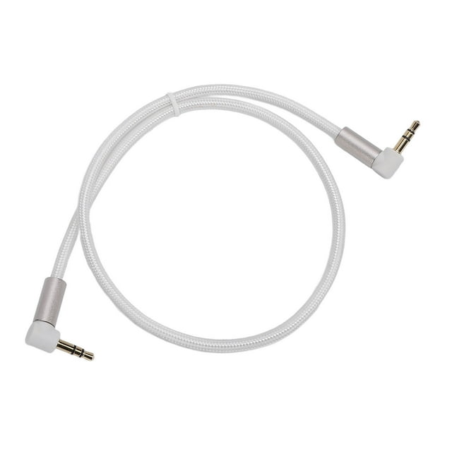 Cable de audio de 3.5 mm, cable auxiliar de sonido de ángulo recto de 90 grados, cable aux estéro masculino masculino de 3.5 mm A 3.5 mm para altavoz de tableta de auriculares
