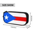 thumbnail image 4 of TEQUAN Large Capacity Pencil Case, Puerto Rico Flag Pattern Pencil Pouch 2 Compartments Pencil Bag (Black), 4 of 7