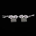 thumbnail image 1 of 2 Uds., Elegante de cabellero Lateral con de Cristal para Mujer, Joyería para El cabellero Nupcial - Púrpura, tal se describe BLESIY Flor de la horquilla china, 1 of 7