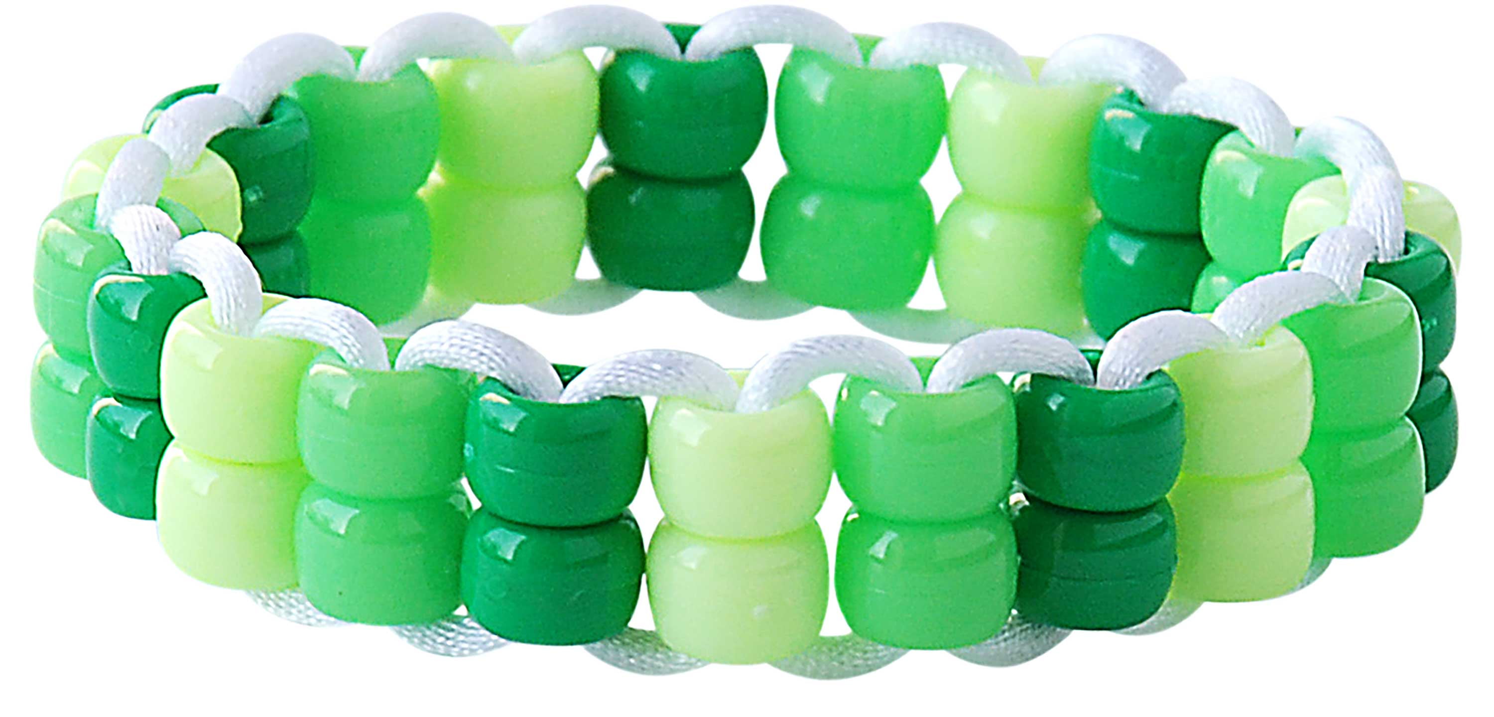 Hello Hobby Pony Bead Mix, Green, 500 Pieces, Plastic Craft Beads for Jewelry Making and DIY Projects