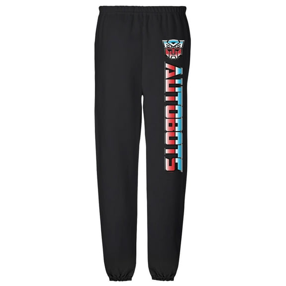 Transformers Chrome Autobots Unisex Jogger Sweatpants with Pockets for Men and Women, Black, 2X-Large