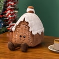 thumbnail image 3 of Christmas Ginger Bread Plush Pillow Stuffed Chocolate Cookie Cabin House Decor Cushion Funny XMas Tree Party Decor Doll Plushie, 3 of 5