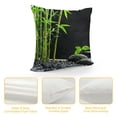 thumbnail image 4 of Orinice Bamboo Graphic Decorative Cushion Throw Pillow Cover for Home Couch Living Room Bed Sofa, Square, 1PC 12x12in, 4 of 5