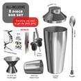 thumbnail image 4 of JoyTable  Bartender Kit - Cocktail Set Kit - Bartender Drink Mixer Shaker Bar Tool Set Silver 8 Piece Set, 4 of 5