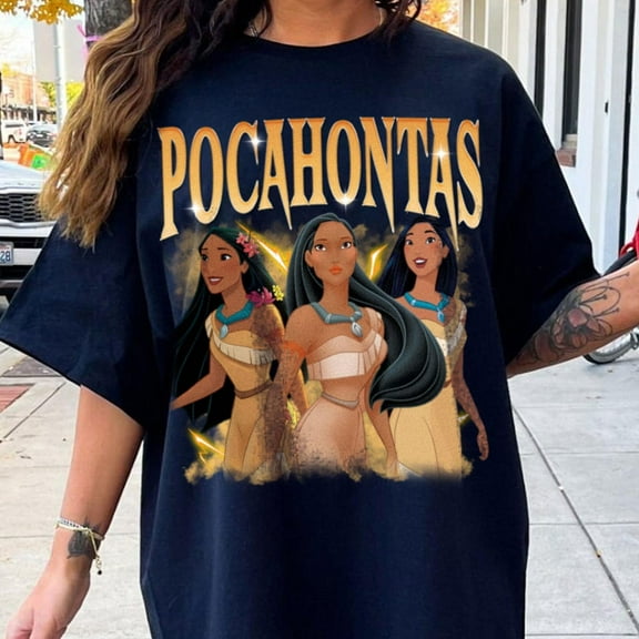 Pocahontas Retro T-Shirt, Valentine Gift, Trending Unisex Tee, Disneyland Vacation Trip Gift 2025