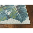 thumbnail image 2 of 5' x 8' Teal or Green Tropical Leaves Indoor Area Rug, 2 of 4