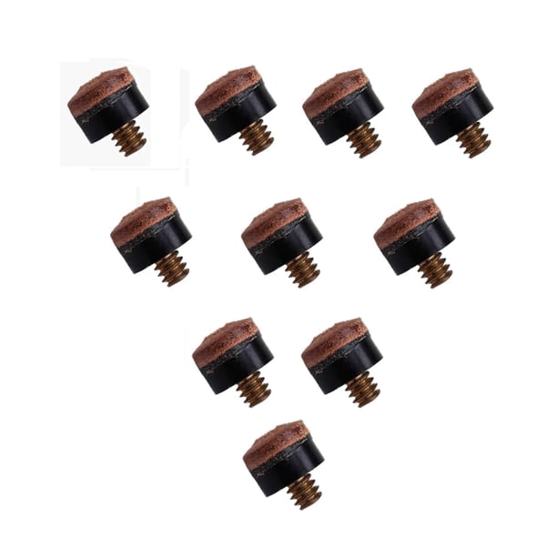 Sywqhk 10 Uds. Puntas de taco de rosca de 10mm para piezas de repuesto de billar Pool Snooker Sywqhk Alta Calidad