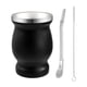 thumbnail image 1 of Juego de taza de mate para el hogar, duradera y fácil de limpiar, 230 ml, ideal para el dormitorio. Negro, 1 of 9