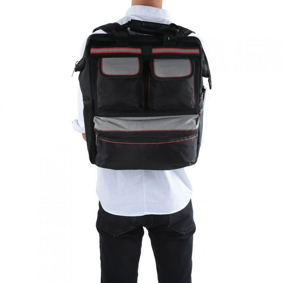 Reparación Bolsa De Herramientas De Tela Oxford Herramientas De Reparación Multifuncionales Almacenamiento Mochila Organizador Negro