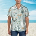 thumbnail image 4 of Kll Men'S Hawaiian Shirt Short Sleeve Button Down Beach Shirts-Goose And Doodle Flowers, 4 of 8