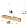 thumbnail image 4 of Colgador de ropa Whitmor, madera, grado A, pinza holgada, paquete de 5, 4 of 4