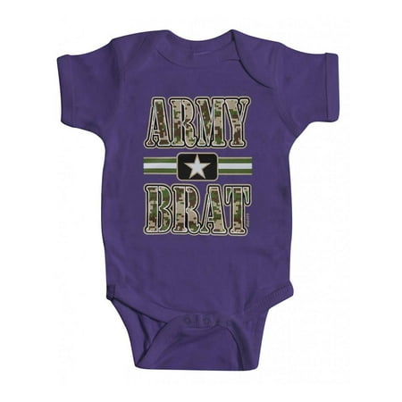 

Toddlers Army Brat Purple Bodysuit - 12 Months