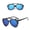 Black blue, variant on Trendy Resin Lens Sunglasses with Plastic Frame for Men and Women - Fashionable Left Bank Style Eye Protection
