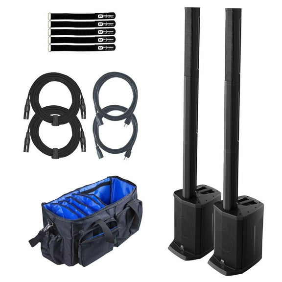 Gemini WPX-2000 Modular Line Array Speaker System 2-Pack with Bags & Cables Package