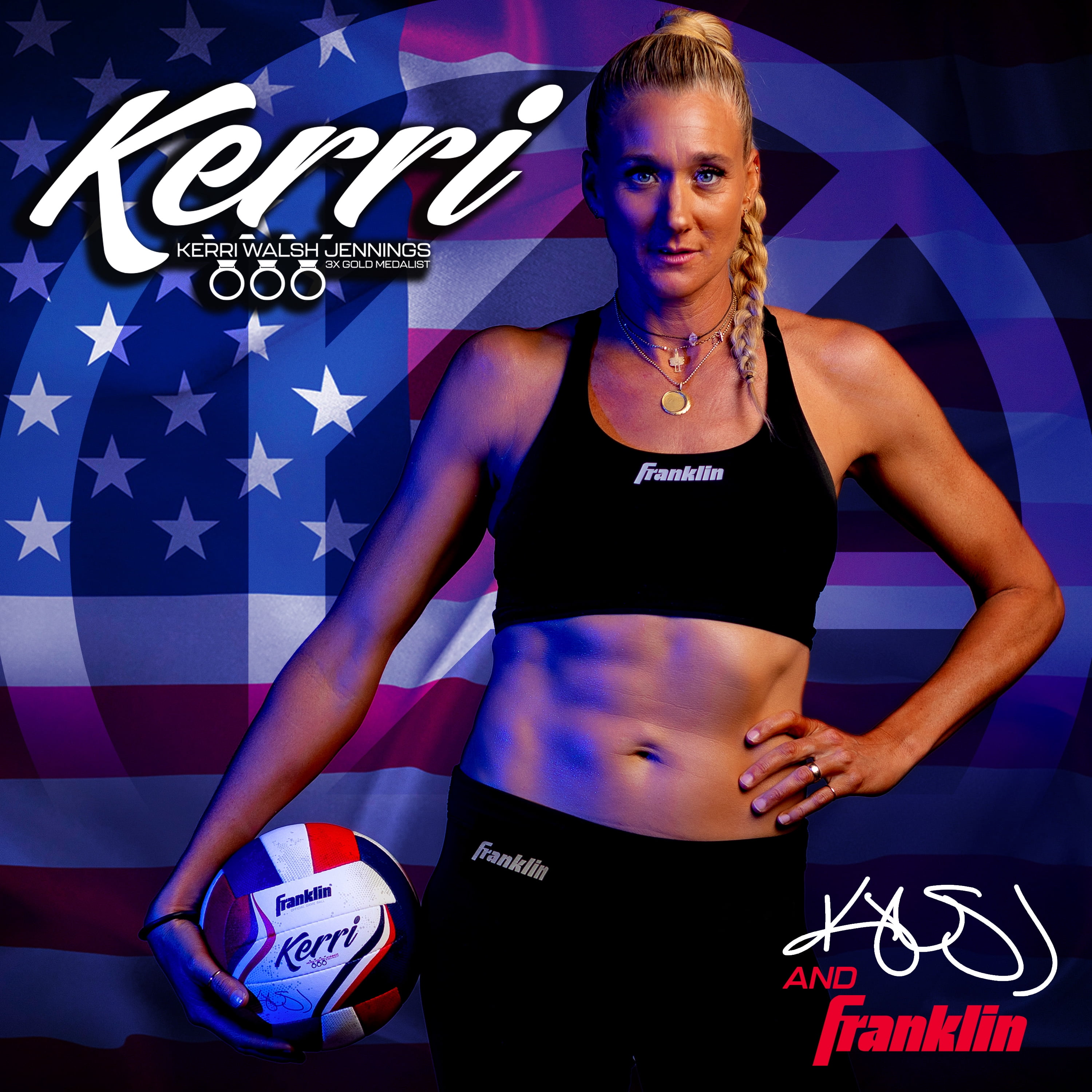 Kerri Walsh Jennings Edition Pro Quad Volleyball Set
