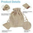 thumbnail image 3 of Uxcell 20 Pcs Bolsas de Yute con Cordón, 2.8 x 3.5 Pulgadas Bolsas de Favor, Fundas de Joyería para Navidad, Acción de Gracias, Cumpleaños, Beige Gris, 3 of 7