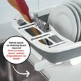 thumbnail image 3 of Starfrit Égouttoir À Vaisselle Repliable Avec Drain Pivotant, Rangement Compact, Compartiment Ustensiles Pour Verres À Vin, Accueille Grandes Casseroles, Va Au Lave-Vaisselle, 3 of 6