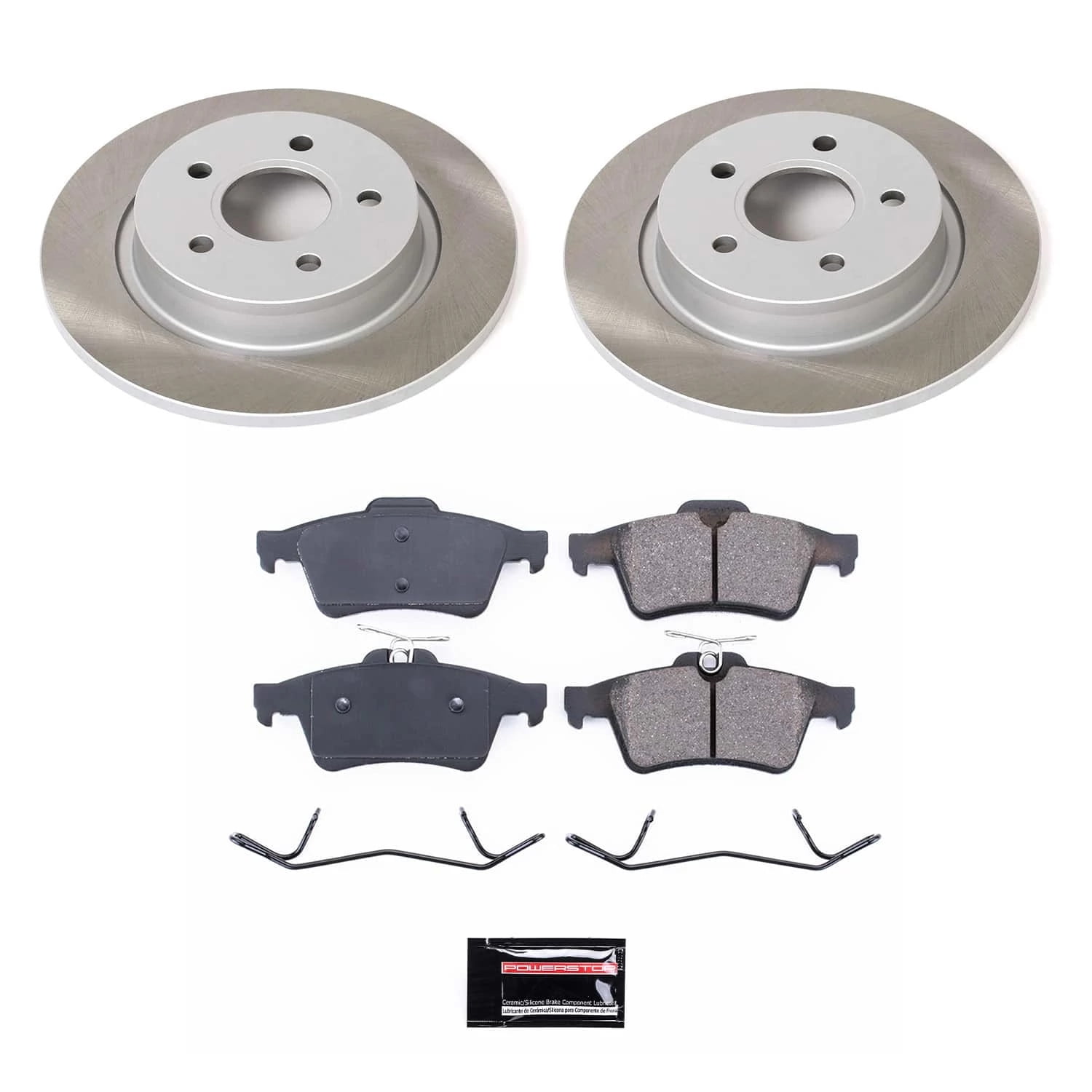 PowerStop Rear Semi-Coated Rotor and Low-Dust Ceramic Brake Pad Kit SC4613