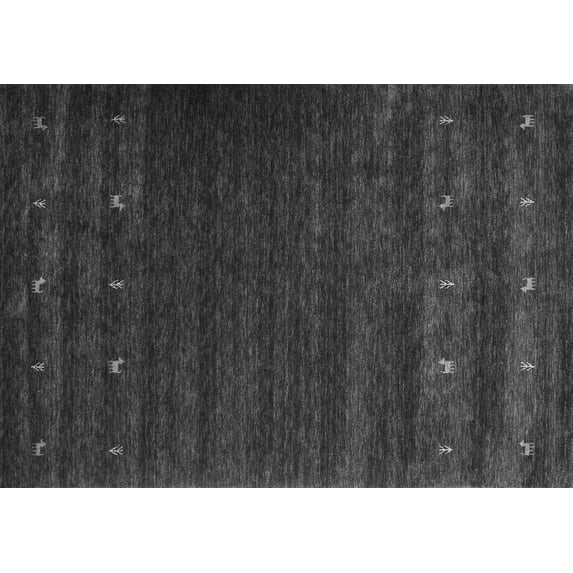 Ahgly Company Indoor Rectangle Abstract Gray Contemporary Area Rugs, 6' x 9'