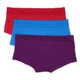 thumbnail image 2 of Victoria's Secret PINK Boyshort Panty Set of 3 X-Large Red Lace Band / Skyline / Violet Lace Band, 2 of 2