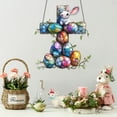 thumbnail image 4 of Easter Decorations,Easter Bunny Hanging Ornament,Colorful 2D Acrylic Easter Egg And Bunny Window Hanging Decor for Spring Holiday Tree Window Party Indoor Outdoor Festive Decoration, 4 of 6