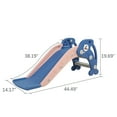 thumbnail image 4 of 3 in 1 Toddler Slide, Freestanding Extra Long Slide with Basketball Hoop & Ball, Blue, 4 of 9