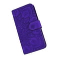 thumbnail image 6 of Mantto Cases for Samsung Galaxy S23 - 6.1 inch Magnetic Wallet Case for Women Card Holder Flip Cover Embossed Mandala Flower Kickstand PU Leather Magnetic Folio with Strap, Purple, 6 of 8