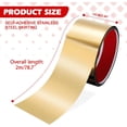 thumbnail image 2 of Stainless Steel Kick Plate, MODANU Peel and Paste Kickplate Base Cover, Baseboard Molding Trim for Wall, Door, Kitchen Cupboard, Dishwasher Toe - Anti-Scratch Protection (6.5ft x 3.9in, Gold), 2 of 5