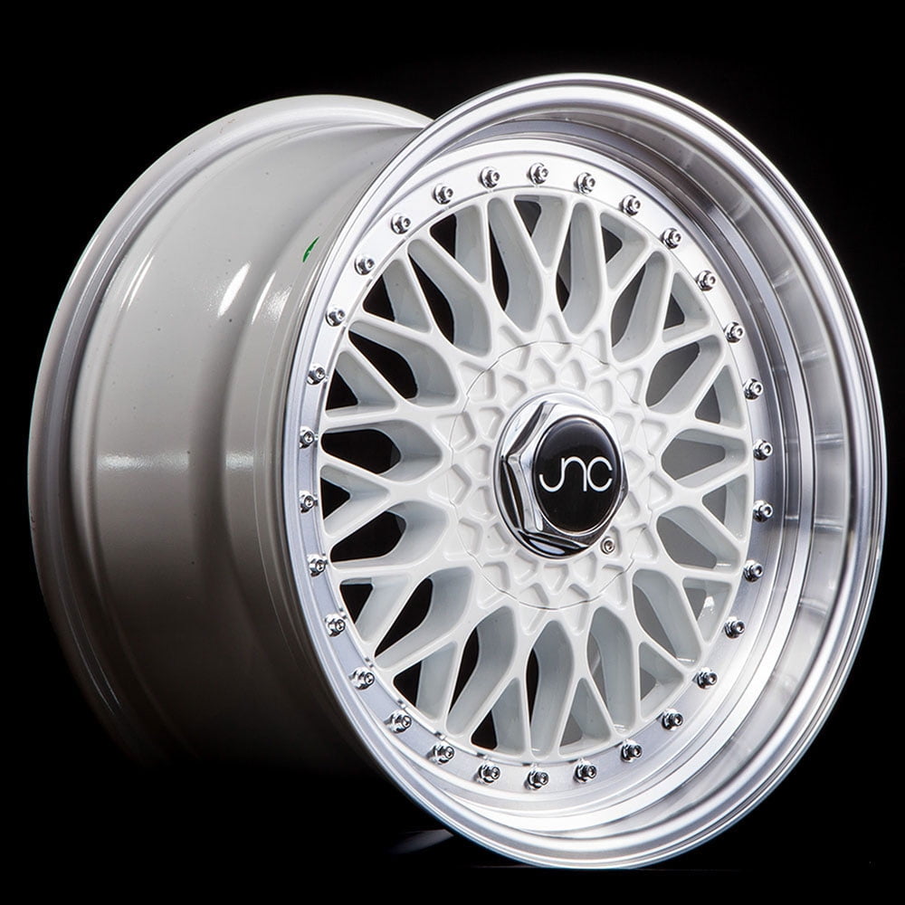 image 0 of For 16x8 inch (1 Single Wheel Only) JNC Wheels - 16" JNC004 White Machined Lip Rim - 5x100/5x114.3 JNC Wheels-29560982348
