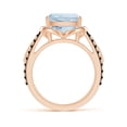 thumbnail image 2 of ANGARA Natural Cushion 3.5 ct Aquamarine Celtic Knot Cocktail Ring in 14K Rose Gold for Women (Size-10mm) | March Birthstone, Birthday, Anniversary, Jewelry Gift for Women | Natural Aquamarine Ring, 2 of 8