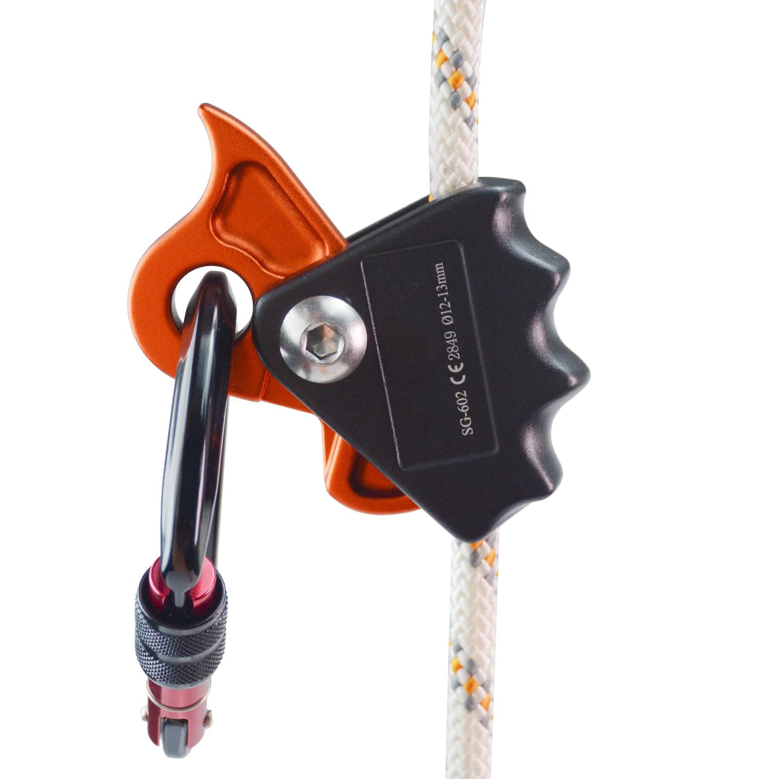 Detachable Climbing Ascender 15 KN Rope Grab Ascender, Flip Line Adjuster, Fall Protection Belay Device for Rock Climbing Tree Arborist, Fit for 11~13 MM Rope