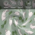 thumbnail image 6 of Cute Rabbits Cloth Napkins, Green Farmhouse Leaves Plants Cartoon Bunny Washable and Reusable Dinner Napkins Set of 6, Table Napkin for Kitchen Party Birthday Wedding Hotel Housewarming 20"x20", 6 of 9